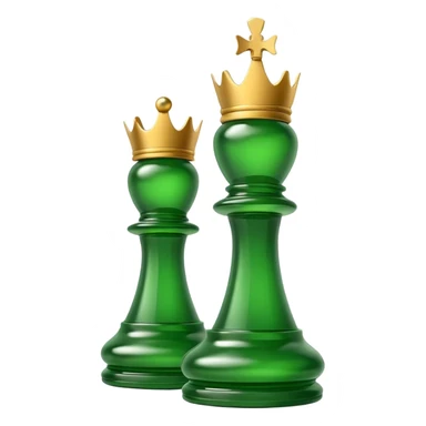 green chess queen piece sticker