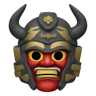 russian military japanese oni mask sticker