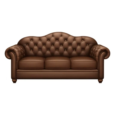 dark brown lether sofa sticker