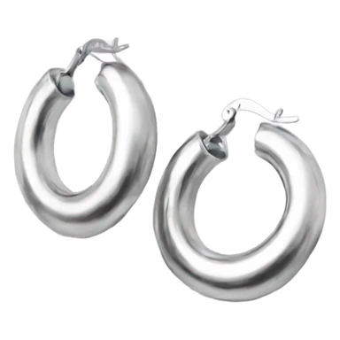 chunky silver hoop earrings sticker