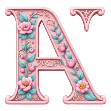 Pink romantic alphabet letter sticker