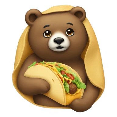 Un osito con un taco sticker