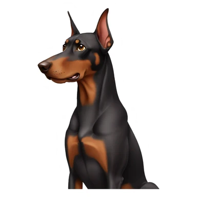 Brown Doberman  sticker
