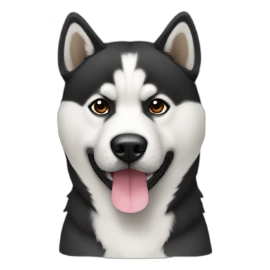 Black American Akita sticker