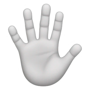 hand with four fingers sticker