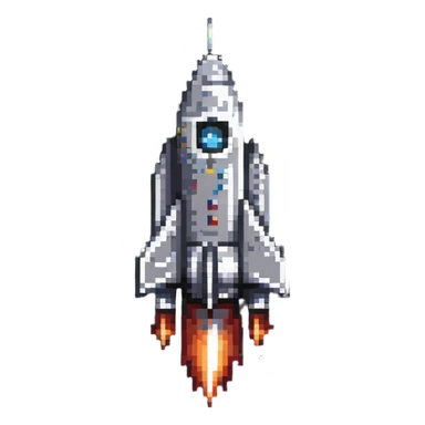 rocket ship sticker