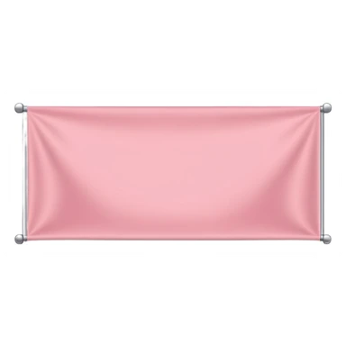 Flat light pink horizontal banner sticker