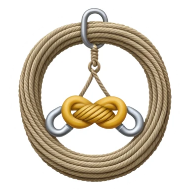 a sailor knot a rope to a metal hook sticker