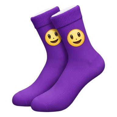 non slip socks purple sticker