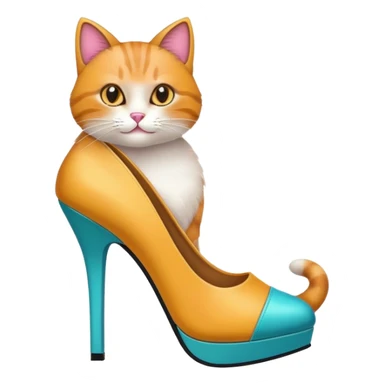 Cat wearing heels sticker