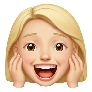 person laughing so hard they are crying, cheerful expression sticker