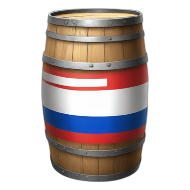 A barrel of oil with the flag of Russia sticker
