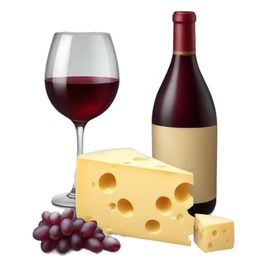 Wine and cheese sticker