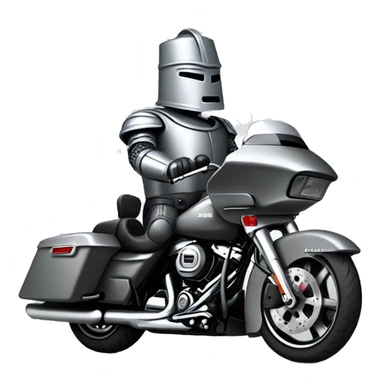 Tin Man riding grey Harley road glide sticker
