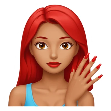 Hot girl with long nails sticker