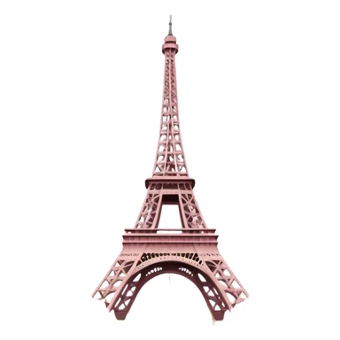the Eiffel Tower with pink cherry blossoms sticker