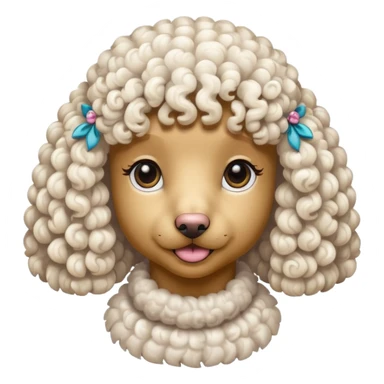 Poodle Rosa sticker