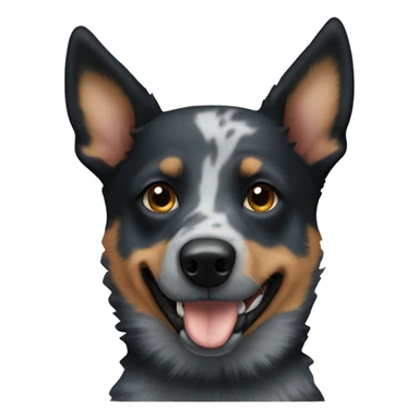 Blue heeler dog with black on half of the face  sticker