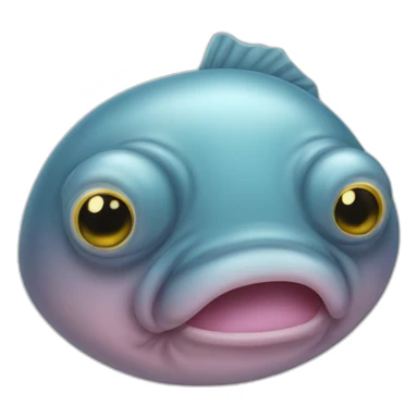 Blob fish with big front sticker