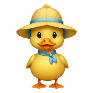 Duck with propeller hat sticker