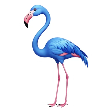 blue flamingo sticker
