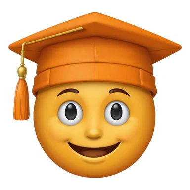Happy face emoji with orange hat and University of Tennessee logo  sticker