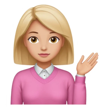 Secretary Out of office pink sweater sticker