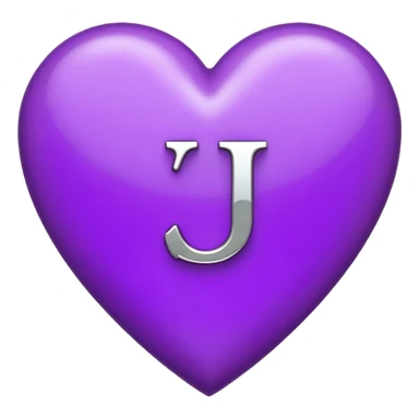 The Letter “j” inside a Purple Heart sticker