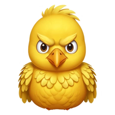 Give me a bird in yellow. make her angry  sticker