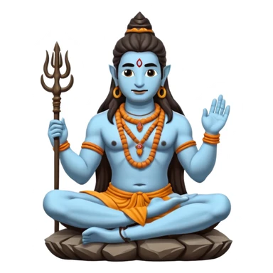 Lord shiva sitting on kailash sticker