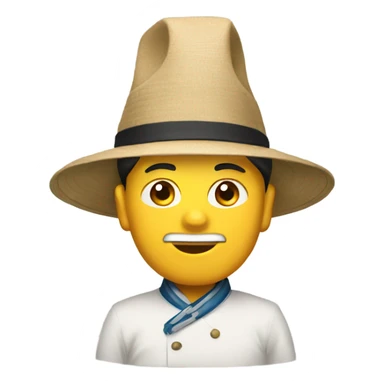 Chinese with a hat  sticker