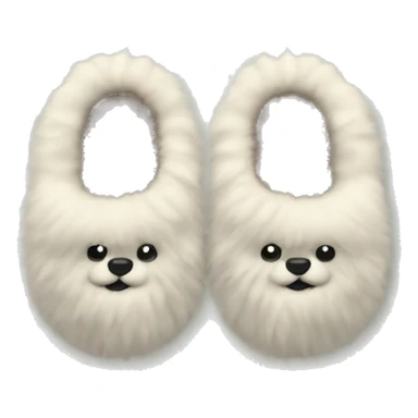 Fluffy slippers sticker