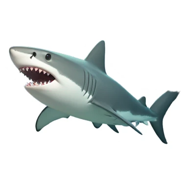 Shark swimming in a coral reef  sticker
