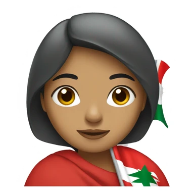 A woman holding Bahrain flag sticker