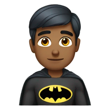 short haired indian pretending to be batman sticker