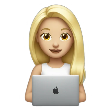 platinum-blonde-girl-with-macbook sticker