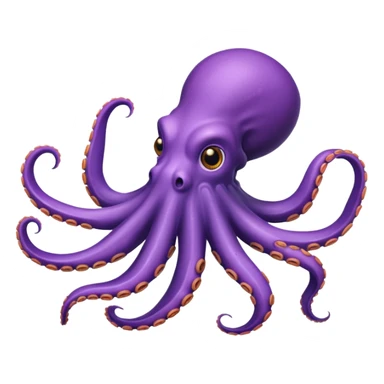 octopus swimming sticker