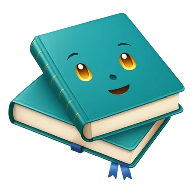 book with 008DA6 teal blue-green color cover sticker