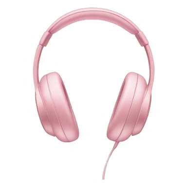 Light pink apple headphones  sticker