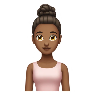 Girl with ballet bun sticker
