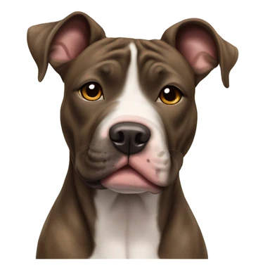 Dog pit bull brindle sticker