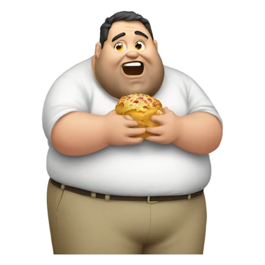 Fat guy hungry for more sticker