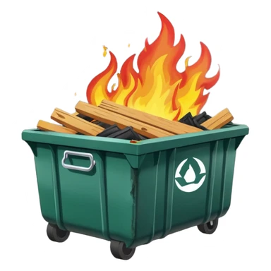 Flaming dumpster fire with "Indian bureaucracy" at the center. sticker