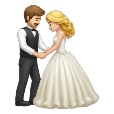 Novio rapado rescatando a su novia sticker