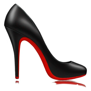 black high heels with red bottom  sticker