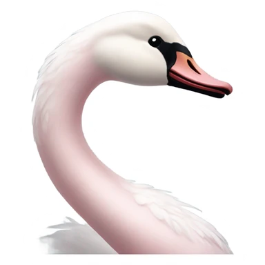 pastel pink swan sticker