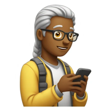 PERSON ON PHONE SCROLLING sticker