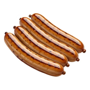 short romanian sausages with mustard sticker