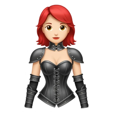 woman with corset armour sticker