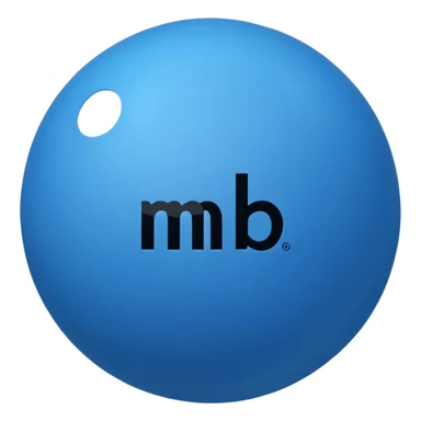 Blue ball (MB) written on it. sticker